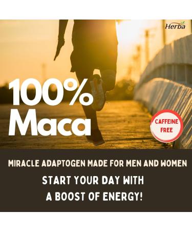 Herba Organic Black Maca Capsules - 500mg 180 Capsules | Peruvian Black Maca for Men and Women | Provides Antioxidants | Black Maca Root Capsules - Buy Online on GoSupps.com