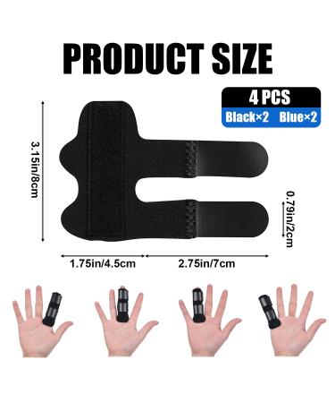 SAREAL Finger Splints - 4pcs Finger Support Brace for Pain Relief Knuckle Immobilization & Arthritis Treatment - Buy Online on GoSupps.com