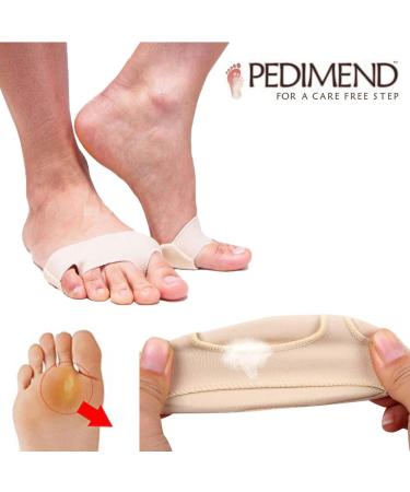 Pedimend Sesamoiditis Pain Relief Pads - Gel Pillows for Foot Care Midfoot Support & Orthopedic Shoe Inserts - Beige (2 Pairs) - Buy Online on GoSupps.com