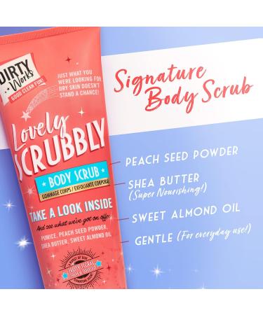 Dirty Works Shea Butter Body Scrub - Exfoliating & Hydrating 250ml - Buy Online on GoSupps.com