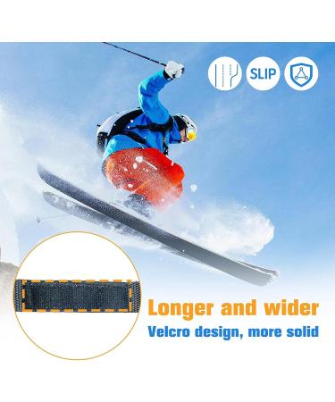 Vecacosic 6/8 Pcs Ski Brake Retainer Strap - Non-Breakable Universal Black Ski Brake Bands for Snowboard - Outdoor Sports Gear - Buy Online on GoSupps.com