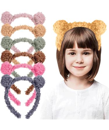 RmKbe 8 Pieces Bear Ears Headbands Cute Makeup Hairbands Fluffy Hair Hoops Party Costume Decoration Headband for Women Girls - Buy Online on GoSupps.com