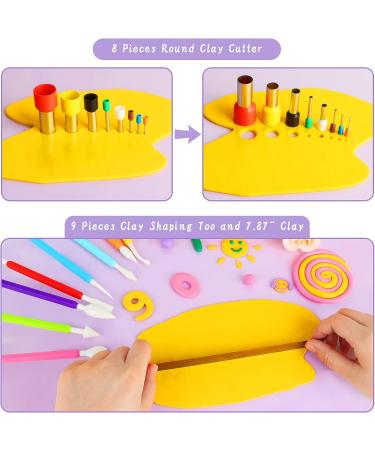 Polymer Clay Roller Machine Set with Adjustable Thickness Settings - Includes 9 Shaping Tools and 15 Cutters for DIY Crafts - Buy Online on GoSupps.com