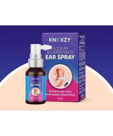 Knoxzy Sodium Bicarbonate Ear Spray - Ear Wax Remover for Clogged Ear Relief - 10ml - Buy Online on GoSupps.com