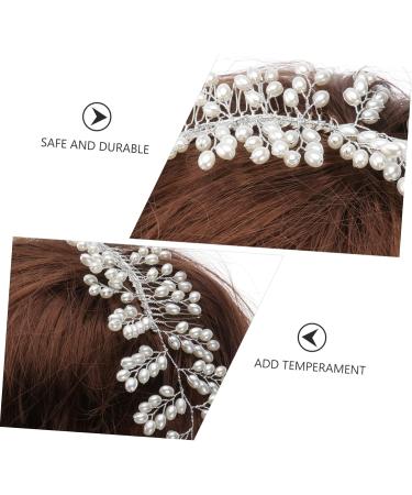 Ipetboom Bridal Hair Accessories Tiara Bridal Hair Comb Wedding Hair Comb Women Hair Comb Bride Pearl Accessories White Wedding Hair Accessories - Buy Online on GoSupps.com
