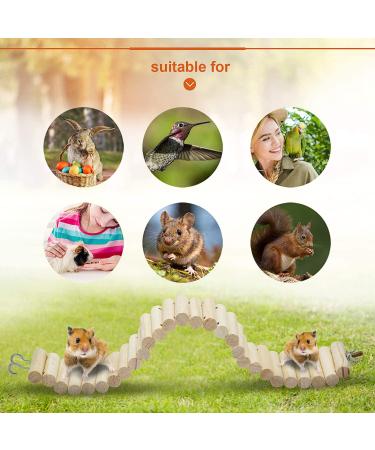 Sumind Wooden Pet Ladder Bridge - 2 Piece Soft Animal Toy for Hamster, Mouse & Small Pets - Buy Online on GoSupps.com
