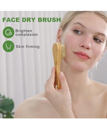 AIFEIVICO 4 Pack Dry Brushing Set with Long Handle Shower Brush - Natural Boar Bristles for Lymphatic Drainage and Cellulite Reduction - Buy Online on GoSupps.com