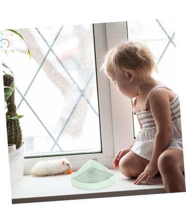 HANABASS Small Pet Ceramic Toilet Pet Toilet Trainer Small Animal Potty Trainer Gerbil Bedding Tray Ceramics 24x18.5cm Light Green - Buy Online on GoSupps.com