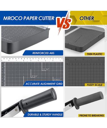 MROCO Paper Cutter 12" Cut Length Paper Trimmer  Guillotine Trimmer with 12 sheet Capacity Paper Cutting Board  Heavy Duty Guillotine Paper Cutters and Trimmers for Cardstock Paper Crafts Paper Slicer - Buy Online on GoSupps.com