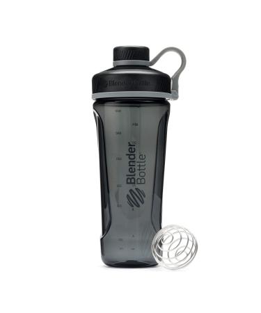 BlenderBottle Radian Tritan drinking bottle with blender ball suitable as protein Shaker protein shaker water bottle BPA free scaled up to 700 ml capacity 940 ml black black single