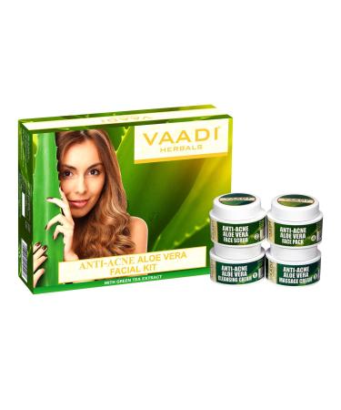Vaadi Herbals Aloe Vera Facial Kit - All Natural Cedarwood Grapeseed & Turmeric - 70g - Suitable for All Skin Types - Unisex - Buy Online on GoSupps.com