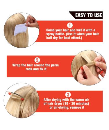 60 Permanent Shary Rolls - Slipproof Cold Curlers with Elastic Bands | Red Short Shaft Hairdressing Tool (0.2 inches) - Buy Online on GoSupps.com