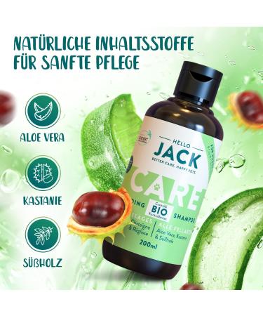 Hello Jack Natural Dog Shampoo - Gentle Aloe Vera & Chestnut Formula for Dogs Puppies & Cats - Eliminates Odor & Promotes Soft Shiny Fur - Buy Online on GoSupps.com