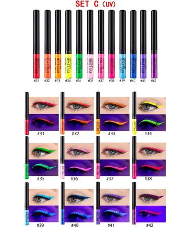 12 Colors Liquid Eyeliner Set - Waterproof Highly Pigmented Long-Lasting Makeup | Bright Matte Eyeliner Pencils for Stunning Looks - Buy Online on GoSupps.com
