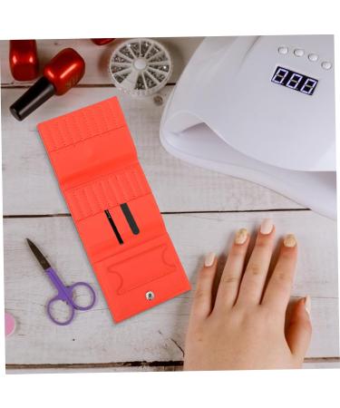 Mikinona 1pc Grinding Diamond Storage Bag Nail Drill Bits Organizer Nail Tool Kit Portable Nail Drill Salon Supply Nail Bit Display Holder Nail Salon Tool Nail Salon Accessory Nail Kit Skin 23.5x9.5cm Orange - Buy Online on GoSupps.com