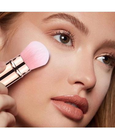 Sklmdrnk Portable Makeup Brush | Telescopic Small Cosmetics Brushes - Soft Face Makeup Brushes Beginner Friendly Powder Brush for Foundation Gold - Buy Online on GoSupps.com