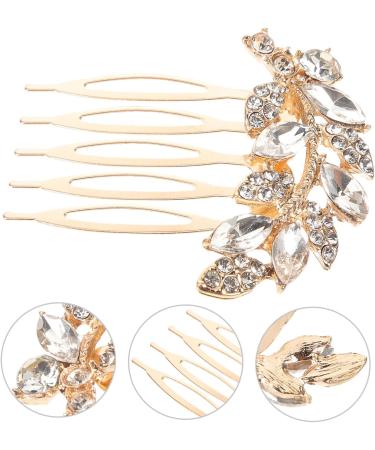 SOESFOUFU Bride Rhinestone Hair Comb gold headpiece hair accessories hair jewels for women hair comb for bridal Japanese and Korean Metal wedding bride Clip hair hair comb Small and fresh - Buy Online on GoSupps.com