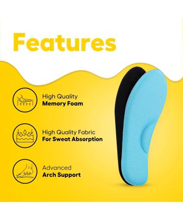 Helios Memory Foam Insoles for All Shoes | Comfortable & Soft Foam Heels - Trim to Fit - Buy Online on GoSupps.com