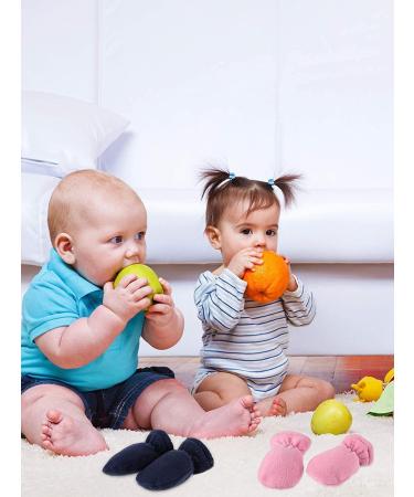 Boyiee 3 Pairs Baby Toddler Winter Mittens Kids Fleece Warm Mittens 0-6 Months - Rose Red Pink Dark Blue - Buy Online on GoSupps.com