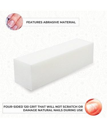 ForPro Super White Buffing Block 120 Grit - 20-Count | Manicure and Pedicure Nail Buffer - Buy Online on GoSupps.com