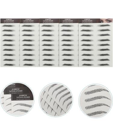 NOLITOY 30 pcs Women Creative Beauty Bionic Female Eyebrow Makeup Supply Fake Waterproof Hair-like Stickers 21.5X14.5cmx3pcs Blackx3pcs - Buy Online on GoSupps.com