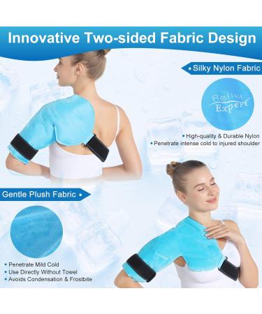 Relief Expert Shoulder Ice Pack - Rotator Cuff Cold Therapy for Injuries - Reusable Gel Cold Pack Wrap - Instant Pain Relief for Bursitis and Swelling - Large Size (Blue) - Buy Online on GoSupps.com