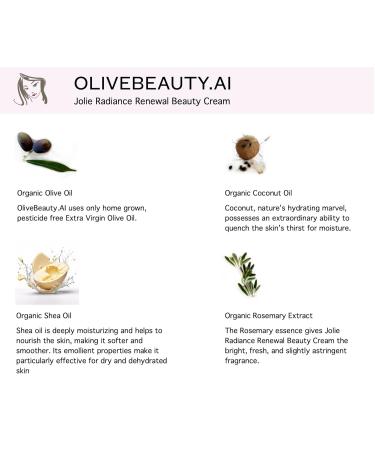 OLIVEBEAUTY Organic Olive Oil Face Cream | 100% Natural Anti-Aging Beauty Cream for Radiant Skin | Promotes Collagen & Softens Skin - Buy Online on GoSupps.com