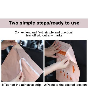 Car Trash Bags Easy Stick-On Multi-Purpose Garbage Bags | -Adhesive Vomit Bags Water-Proof Garbage Bag for Motion Sickness Bedroom Rowces 15 Pink Pigs - Buy Online on GoSupps.com