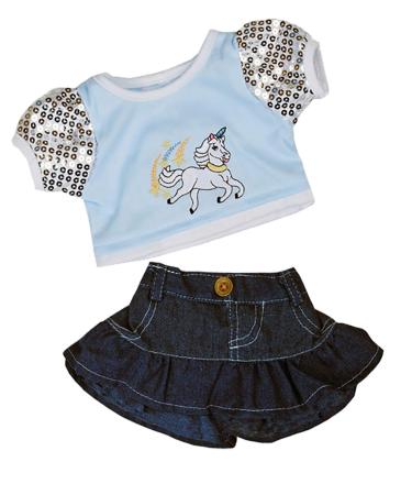 Unicorn sparkle outfit / clothes to fit Build a Bear / Bear Factory bears