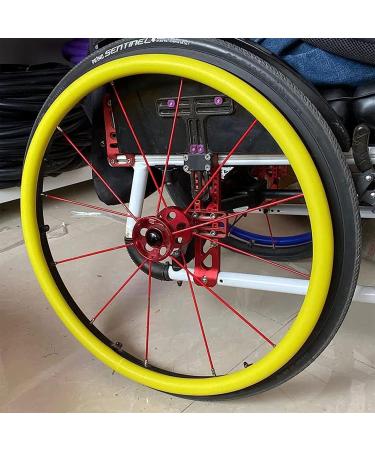 Wheelchair Handrim Covers 24-inch Rear Wheel Sports Wheelchair Cover Stylish Silicone Non-Slip Wear-Resistant Hand Push Cover Wheelchair Push Rim Cover (Color : 009 Size : 22in) 22in 009