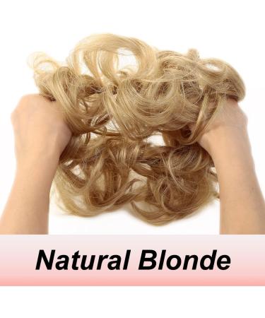 JJstar Messy Hair Bun Curly Wavy Scrunchies - Natural Blonde Chignon for Women & Girls - Buy Online on GoSupps.com