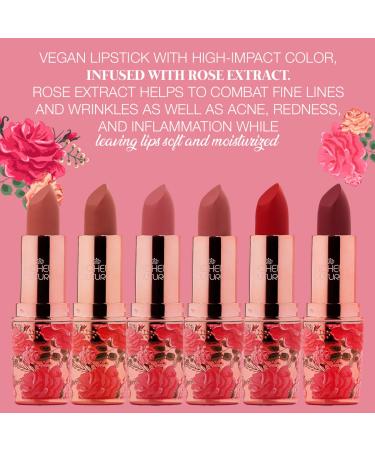 Rachel Couture Matte Lipstick - High Impact Color | Vegan & Cruelty Free | Rose Extract Infused - 0.12 Oz - Buy Online on GoSupps.com