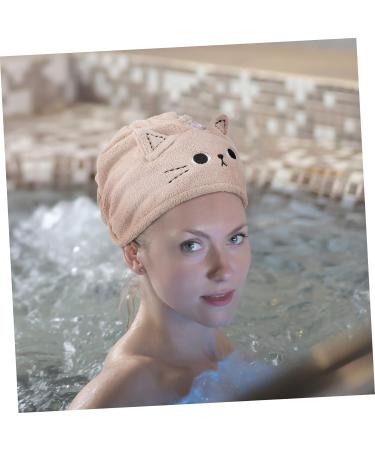 SKISUNO Dry Hair Cap Turbins for Ladies Curly Hair Hat Fast Drying Towel Womens Hats Bath Water Absorbent Drying Hat Mini Witch Hats for Crafts Dry Hair Towel Cap Girl Hat Coral Fleece Coffee 63X22X1CM - Buy Online on GoSupps.com