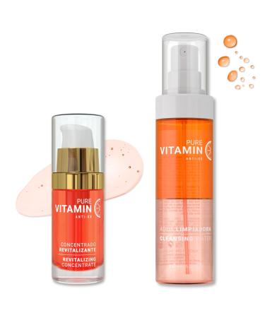 Noche Y Dia Cleanser and Hydrating Vit C Bundle - Vitamin C Serum & Vitamin C Cleansing Water
