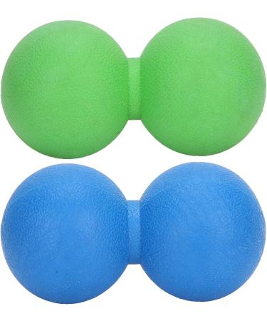 Verdant Touch Peanut Massage Ball - Silicone Yoga & Fitness Equipment for Muscle Relaxation - Available in Rose Red Green Blue - Buy Online on GoSupps.com