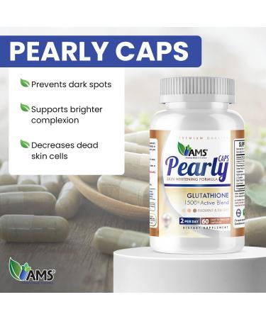 America Medic & Science Pearly Caps | 1500 mg Glutathione Supplement for Anti-Aging & Skin Lightening | 60 Capsules with Vitamin C L-Cysteine & Alpha Lipoic Acid - Buy Online on GoSupps.com
