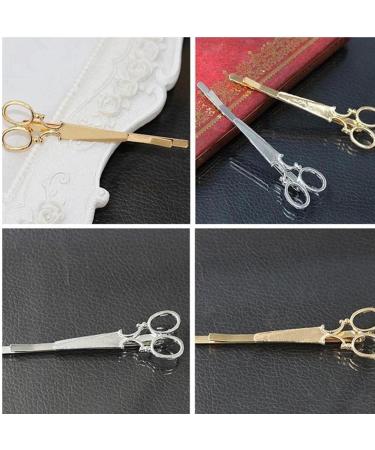 4 Pieces Scissors Shape Hair Clips - Elegant Barrettes & Hair Accessories for Women - Fashionable Hair Styling - Buy Online on GoSupps.com
