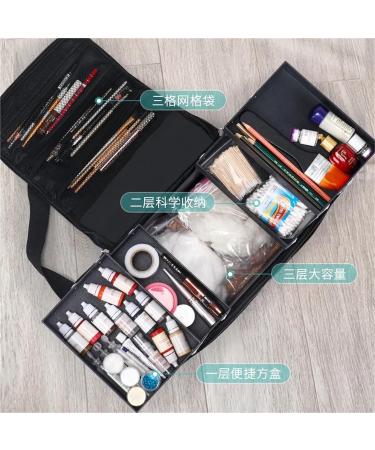 Sac Pour Vernis Semi Permanent Sac cosm tiques multicouches tui for Salon de beaut tatouages Nail Art poubelle outils organisateur de maquillage for femmes sac de grande capacit Pour Flac Rouge - Buy Online on GoSupps.com