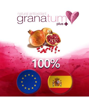 Granatum Plus - Punicalagina Plus - Food Supplement - Pomegranate Extract - Antioxidant Supplement - Digestion and Metabolism - Skin Care - Made in Spain - 1 Box of 28 Tablets - Buy Online on GoSupps.com