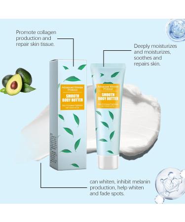 Smooth Body Butter - Body Moisturiser - Body Butter for Women - Anti-wrinkle Body Cream - Firming Body Lotion for Dry Skin - Skin Whitening &Brightening - Buy Online on GoSupps.com