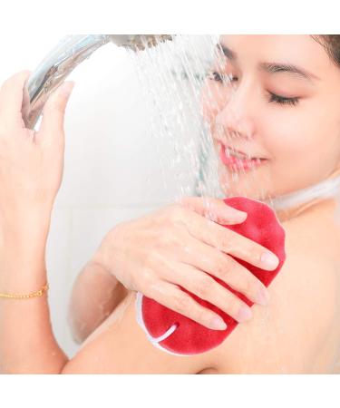 3 Pieces Soft Bath Foam Sponge Exfoliating Body Shower Sponge Double-Sided Fiber Sponges for Women and Men Body Cleaning Supplies (Yellow Red Blue) - Buy Online on GoSupps.com