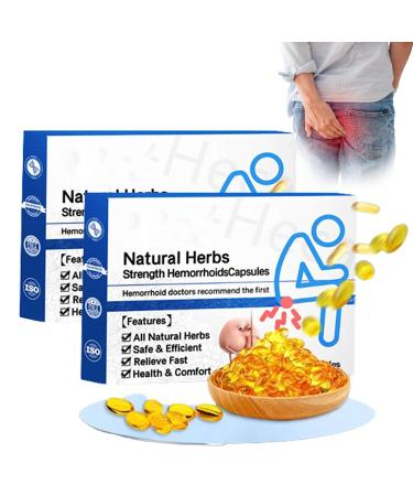 SPAYEIM Heca Natural Herbal Strength Hemorrhoid Capsules Natural Herbs Strength Hemorrhoids Capsules Pain Or Discomfort Fast Rapid Hemorrhoid Treatment (2box)