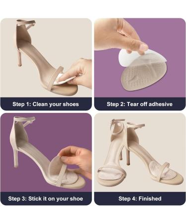 Metatarsal Pads for Women | Heel Inserts to Reduce Foot Pain & Prevent Sliding | Comfortable Shoe Inserts (Pale Apricot - Buy Online on GoSupps.com