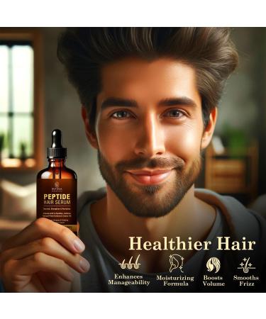 Peptide Hair Serum for Growth | Copper Peptides & Caffeine | Thickening Serum for Men & Women - 2 fl oz - Buy Online on GoSupps.com