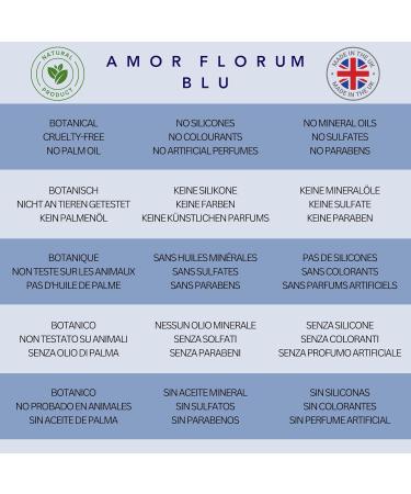 Amor Florum Blu - 100% Natural Bathing Salt | Himalayan & Totes Sea Salt with Rose & Geraniums | Detoxify & Relax - 400g - Buy Online on GoSupps.com