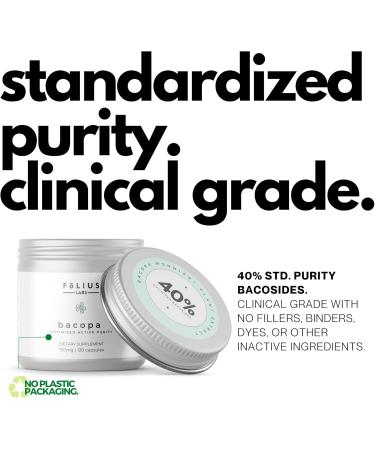 FOLIUS LABS Bacopa Monnieri Capsules 750mg Herbal Supplement with 40% Bacosides Bacopa Monnieri - Helps to Support Memory and Cognitive Ability 120 Capsules - Buy Online on GoSupps.com