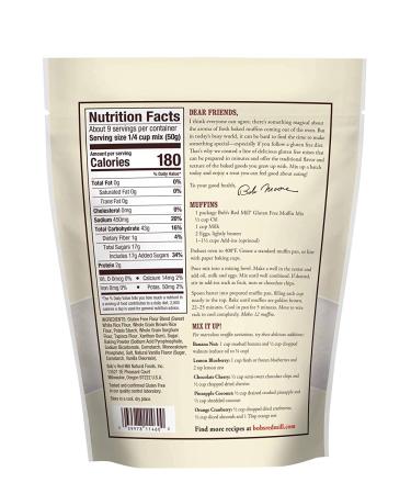 Bob's Red Mill Gluten Free Muffin Mix 16 Oz (Pack of 4) - 4 Pack Bundle - Buy Online on GoSupps.com