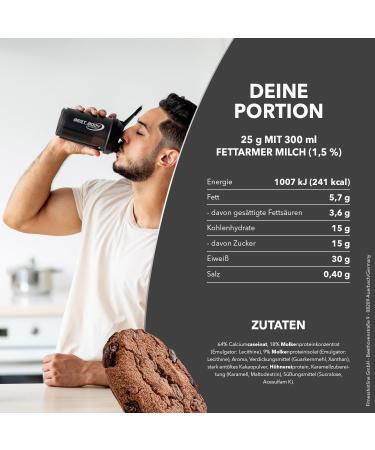 Best Body Nutrition Gourmet Premium Pro Protein Shake - 4 Protein Sources: Caseinat Whey Concentrate Isolate & Egg - 500g Cookies (1 Pack) - International Shipping Available - Buy Online on GoSupps.com