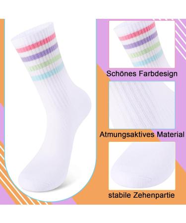 Shop Utensilsto Women's Tennis Socks - 4 Pairs of White Cotton Crew Socks (Size 35-40) for Ultimate Sports Comfort - Buy Online on GoSupps.com