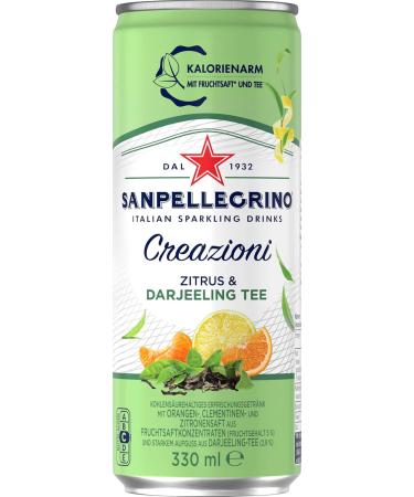 San Pellegrino Creazioni Citrus & Darjeeling Tea | Low-Calorie Lemonade 36 Calories | 12 Pack (12 x 330ml) - Limited Edition - Buy Online on GoSupps.com